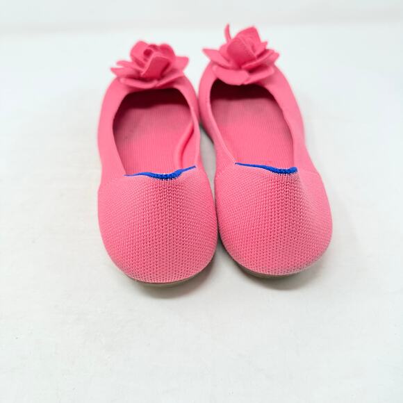 Rothy’s Pink Rose Flower Flats Knit Ballet Shoes Women’s Size 9 - Picture 5 of 10